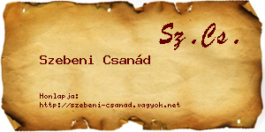 Szebeni Csanád névjegykártya